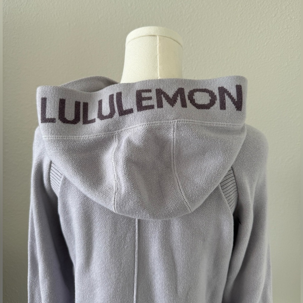 Lululemon Light Gray/Purple Hoodie - Size 4 - Excellent Condition